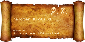 Panczer Klotild névjegykártya